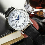 Buy Shop Citizen Eco Drive Silver Dial Black Leather Strap Watch For Men - AO9000-06B USA Online