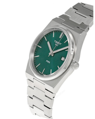Buy Shop Tissot PRX Green Dial Silver Steel Strap Watch For Men - T137.410.11.091.00 USA Online