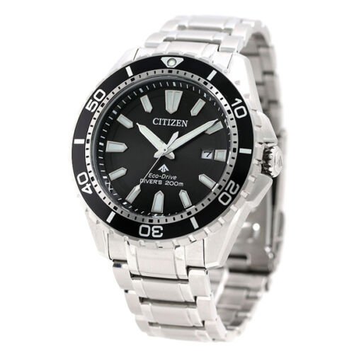 Buy Shop Citizen Promaster Diver Chronograph Black Dial Silver Steel Strap Watch For Men - BN0190-82E USA Online