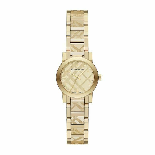 Buy Shop Burberry The City Gold Dial Gold Steel Strap Watch for Women - BU9234 USA Online