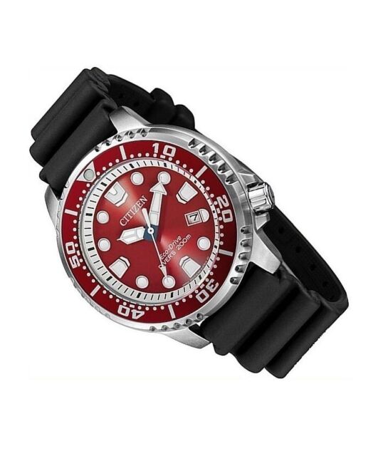 Buy Shop Citizen Eco Drive Promaster Marine Red Dial Black Rubber Strap Watch For Men - BN0159-15X USA Online