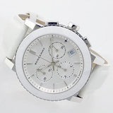 Buy Shop Burberry City Chronograph White Dial White Leather Strap Watch For Women - BU9701 USA Online