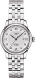 Buy Shop Tissot Le Locle Lady Automatic Diamonds Silver Dial Silver Steel Strap Watch For Women - T006.207.11.036.00 USA Online
