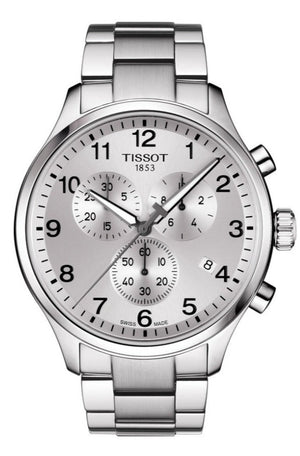 Buy Shop Tissot Chrono XL Classic Silver Dial Silver Steel Strap Watch For Men - T116.617.11.037.00 USA Online
