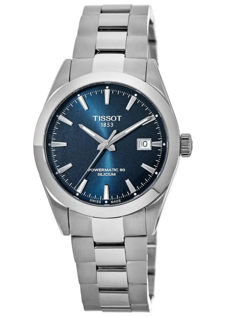 Buy Shop Tissot Gentlemen Powermatic 80 Silicium Blue Dial Silver Steel Strap Watch For Men - T127.407.11.041.00 USA Online