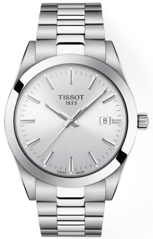 Buy Shop Tissot Gentleman Silver Dial Silver Steel Strap Watch For Men - T127.410.11.031.00 USA Online
