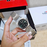 Tissot PRX Powermatic 80 Green Dial Silver Steel Strap Watch for Men - T137.207.11.091.00
