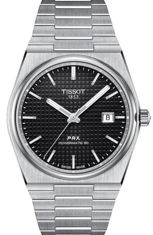 Buy Shop Tissot PRX Powermatic 80 Black Dial Silver Steel Strap Watch for Men - T137.407.11.051.00 USA Online
