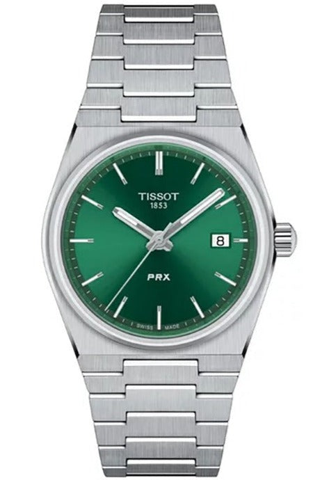 Buy Shop Tissot PRX Green Dial Silver Steel Strap Unisex Watch - T137.210.11.091.00 USA Online