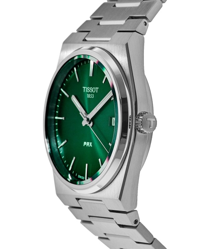 Buy Shop Tissot PRX Green Dial Silver Steel Strap Watch For Men - T137.410.11.091.00 USA Online