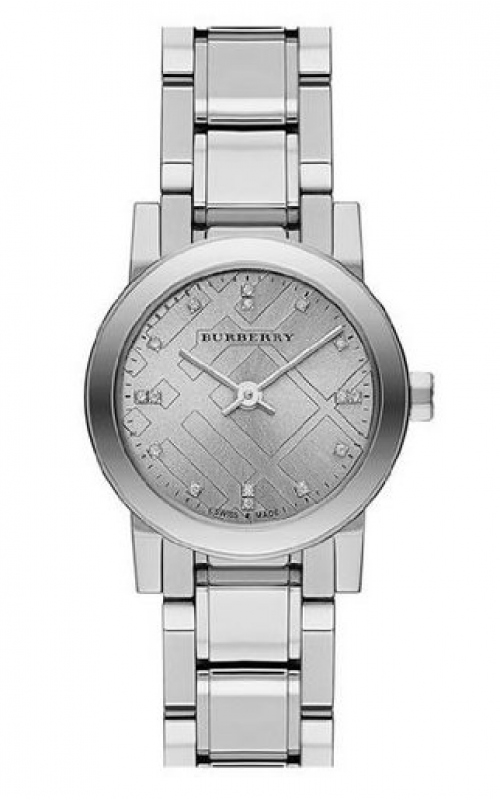 Buy Shop Burberry The City Silver Diamonds Dial Silver Steel Strap Watch for Women - BU9230 USA Online