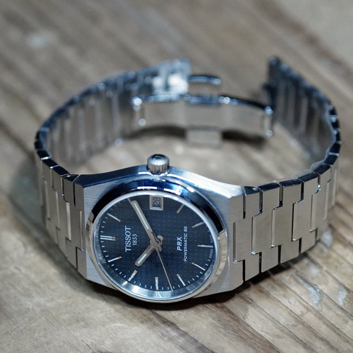 Tissot PRX Powermatic 80 Blue Dial Silver Steel Strap Watch for Men - T137.207.11.041.00