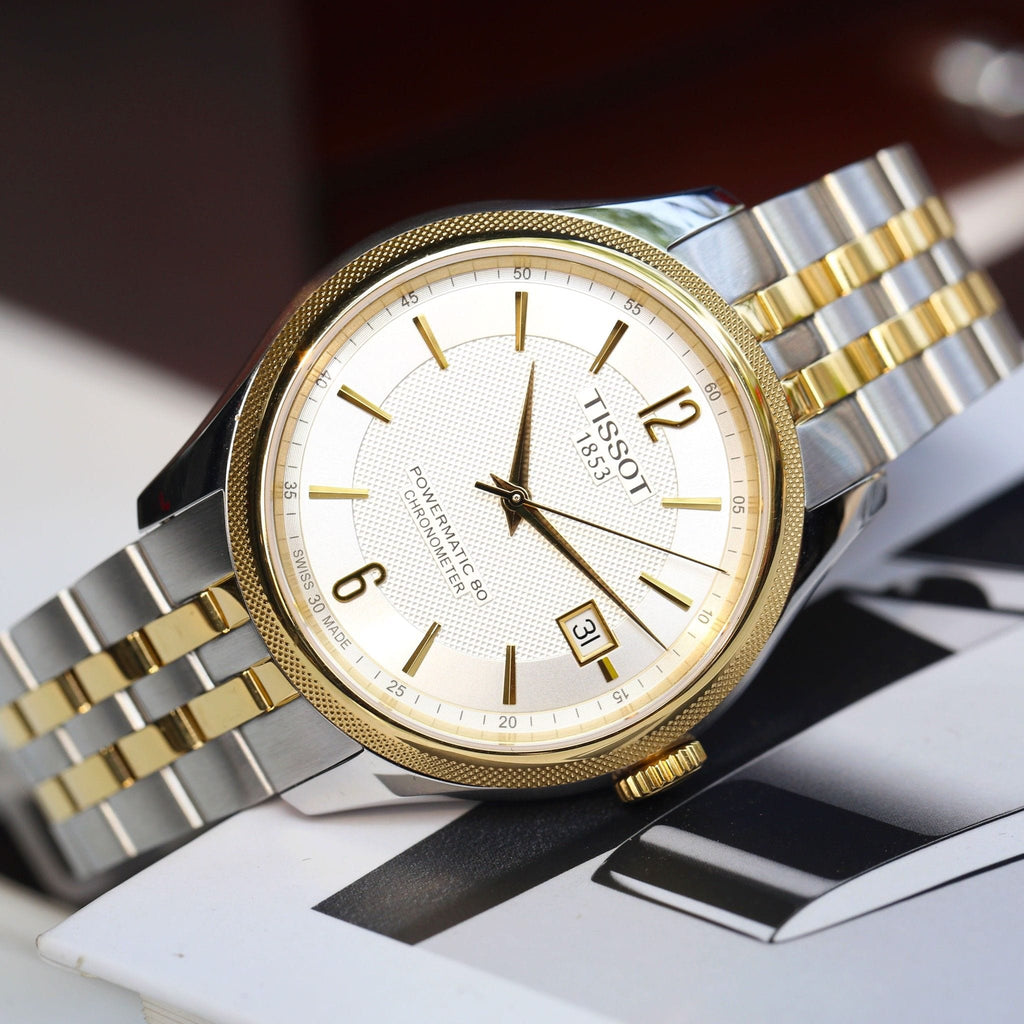 Buy Shop Tissot Ballade Powermatic 80 Chronometer Silver Dial Two Tone Steel Strap Watch For Men - T108.408.22.037.00 USA Online