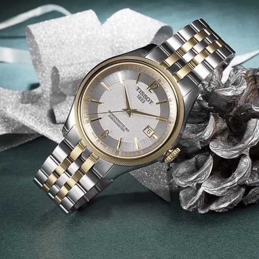 Buy Shop Tissot Ballade Powermatic 80 Chronometer Silver Dial Two Tone Steel Strap Watch For Men - T108.408.22.037.00 USA Online