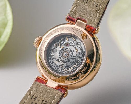 Buy Shop Tissot Bellissima Small Lady Diamonds Silver Dial Brown Leather Strap Watch For Women - T126.207.66.113.00 USA Online