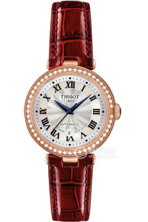 Buy Shop Tissot Bellissima Small Lady Diamonds Silver Dial Brown Leather Strap Watch For Women - T126.207.66.113.00 USA Online