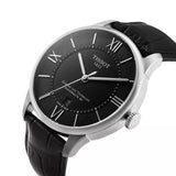 Buy Shop Tissot Chemin Des Tourelles Powermatic 80 Black Dial Black Leather Strap Watch For Men - T099.407.16.058.00 USA Online