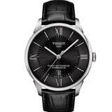 Buy Shop Tissot Chemin Des Tourelles Powermatic 80 Black Dial Black Leather Strap Watch For Men - T099.407.16.058.00 USA Online