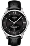 Buy Shop Tissot Chemin Des Tourelles Powermatic 80 Black Dial Black Leather Strap Watch For Men - T099.407.16.058.00 USA Online