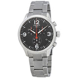 Buy Shop Tissot Chrono XL Black Dial Silver Steel Strap Watch For Men - T116.617.11.057.00 USA Online