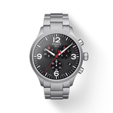 Buy Shop Tissot Chrono XL Black Dial Silver Steel Strap Watch For Men - T116.617.11.057.00 USA Online