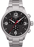 Buy Shop Tissot Chrono XL Black Dial Silver Steel Strap Watch For Men - T116.617.11.057.00 USA Online