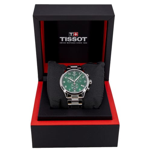 Buy Shop Tissot Chrono XL Classic Green Dial Silver Steel Strap Watch for Men - T116.617.11.092.00 USA Online
