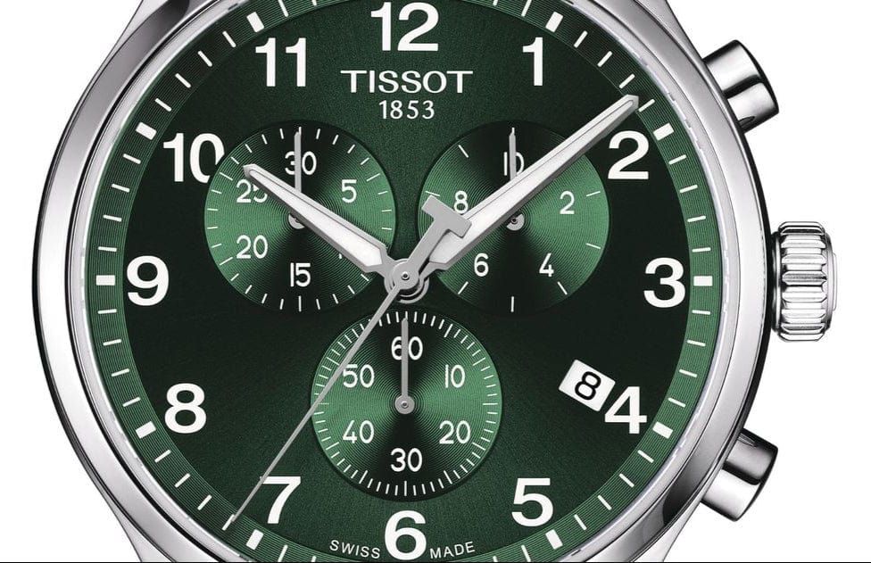 Buy Shop Tissot Chrono XL Classic Green Dial Silver Steel Strap Watch for Men - T116.617.11.092.00 USA Online