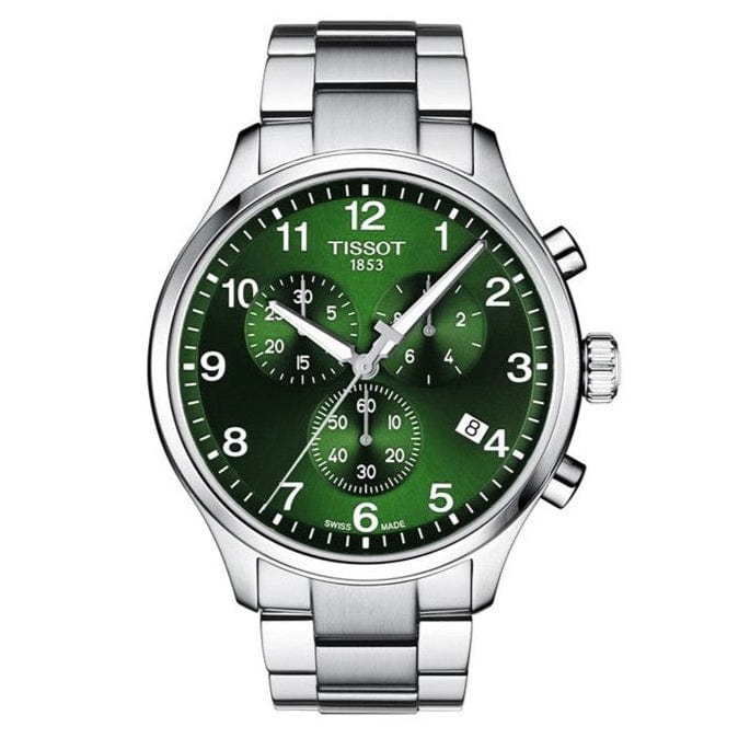 Buy Shop Tissot Chrono XL Classic Green Dial Silver Steel Strap Watch for Men - T116.617.11.092.00 USA Online