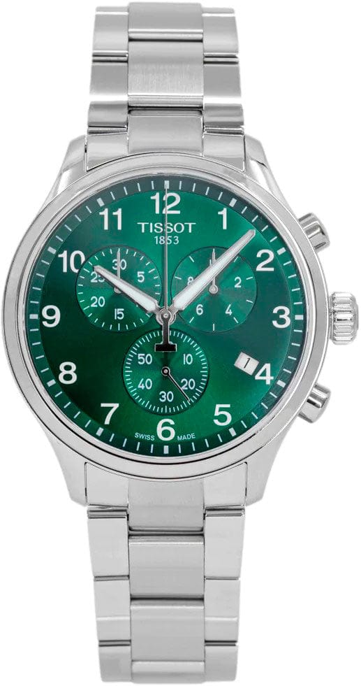 Buy Shop Tissot Chrono XL Classic Green Dial Silver Steel Strap Watch for Men - T116.617.11.092.00 USA Online
