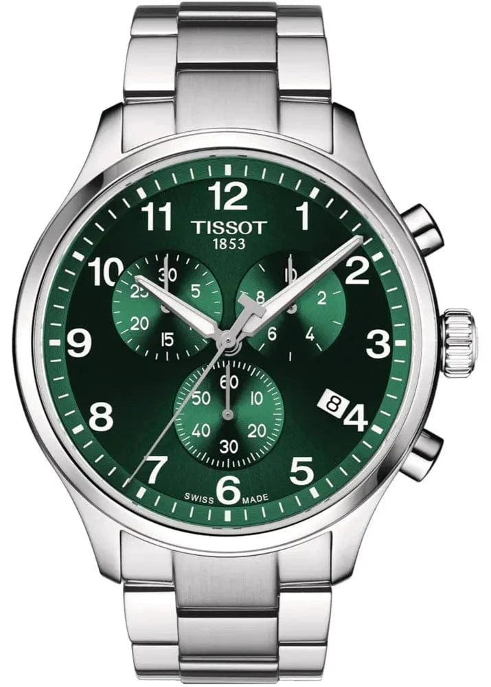 Buy Shop Tissot Chrono XL Classic Green Dial Silver Steel Strap Watch for Men - T116.617.11.092.00 USA Online