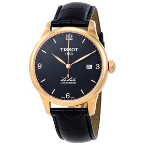 Buy Shop Tissot Le Locle Chronometer Black Dial Black Leather Strap Watch For Men - T006.408.36.057.00 USA Online