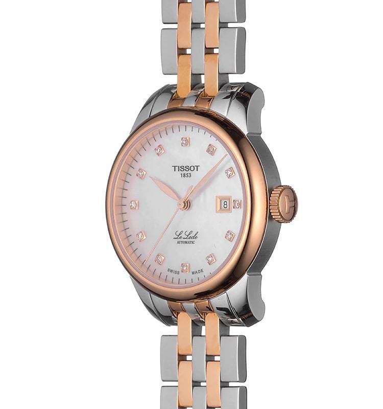 Buy Shop Tissot Le Locle Automatic Lady Mother of Pearl Dial Two Tone Steel Strap Watch For Women - T006.207.22.116.00 USA Online