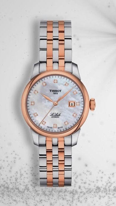 Buy Shop Tissot Le Locle Automatic Lady Mother of Pearl Dial Two Tone Steel Strap Watch For Women - T006.207.22.116.00 USA Online