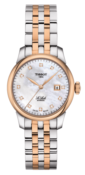 Buy Shop Tissot Le Locle Automatic Lady Mother of Pearl Dial Two Tone Steel Strap Watch For Women - T006.207.22.116.00 USA Online
