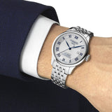 Buy Shop Tissot Le Locle Powermatic 80 Silver Dial Silver Steel Strap Watch for Men - T006.407.11.033.03 USA Online