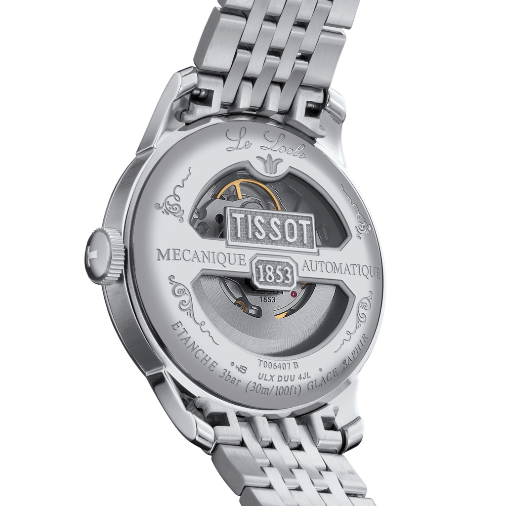 Buy Shop Tissot Le Locle Powermatic 80 Silver Dial Silver Steel Strap Watch for Men - T006.407.11.033.03 USA Online