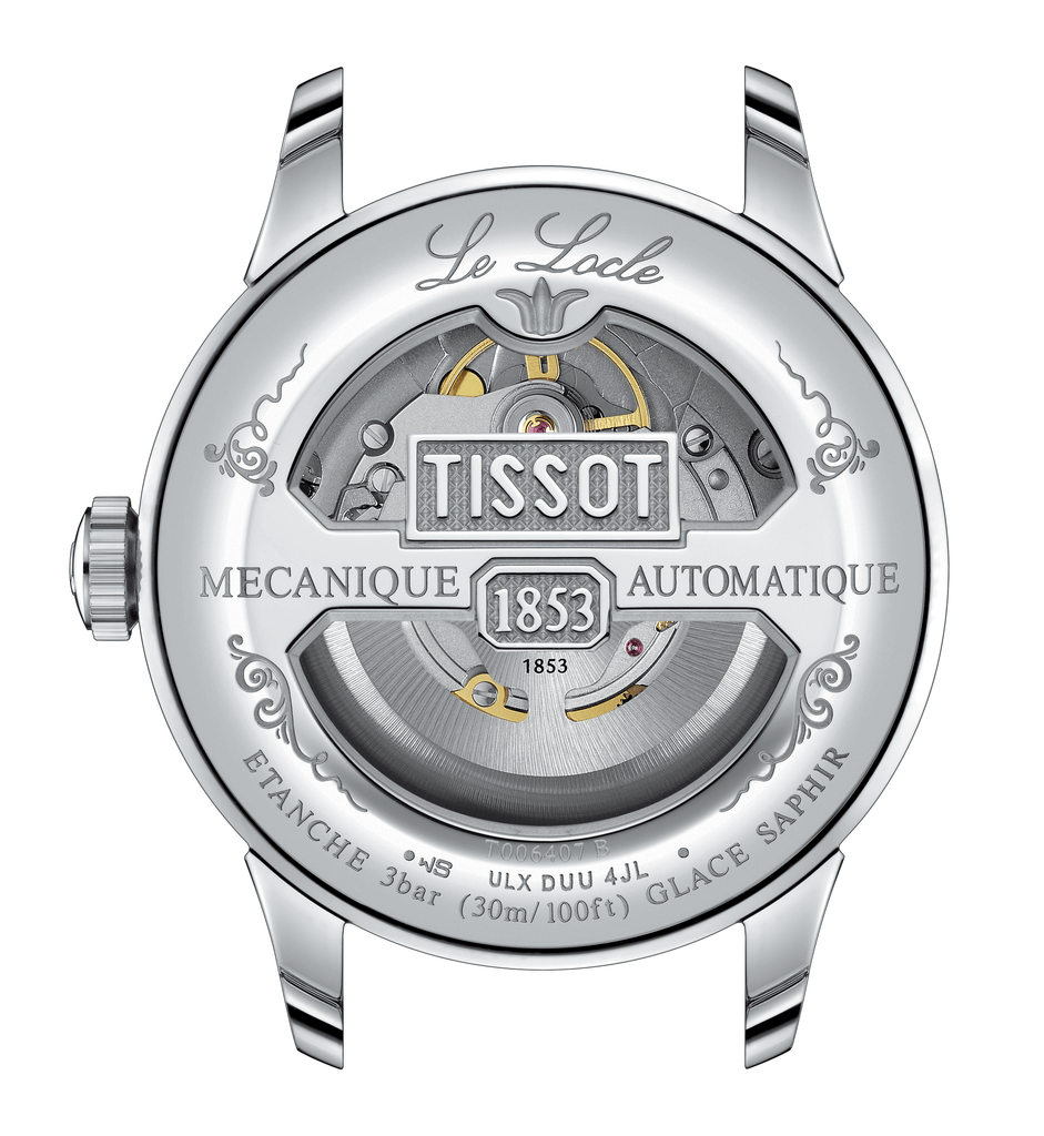 Buy Shop Tissot Le Locle Powermatic 80 Silver Dial Silver Steel Strap Watch for Men - T006.407.11.033.03 USA Online