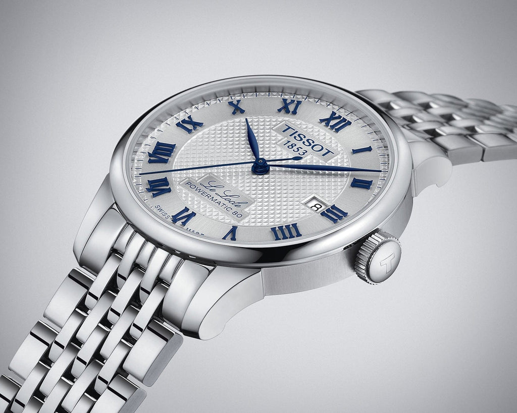 Buy Shop Tissot Le Locle Powermatic 80 Silver Dial Silver Steel Strap Watch for Men - T006.407.11.033.03 USA Online