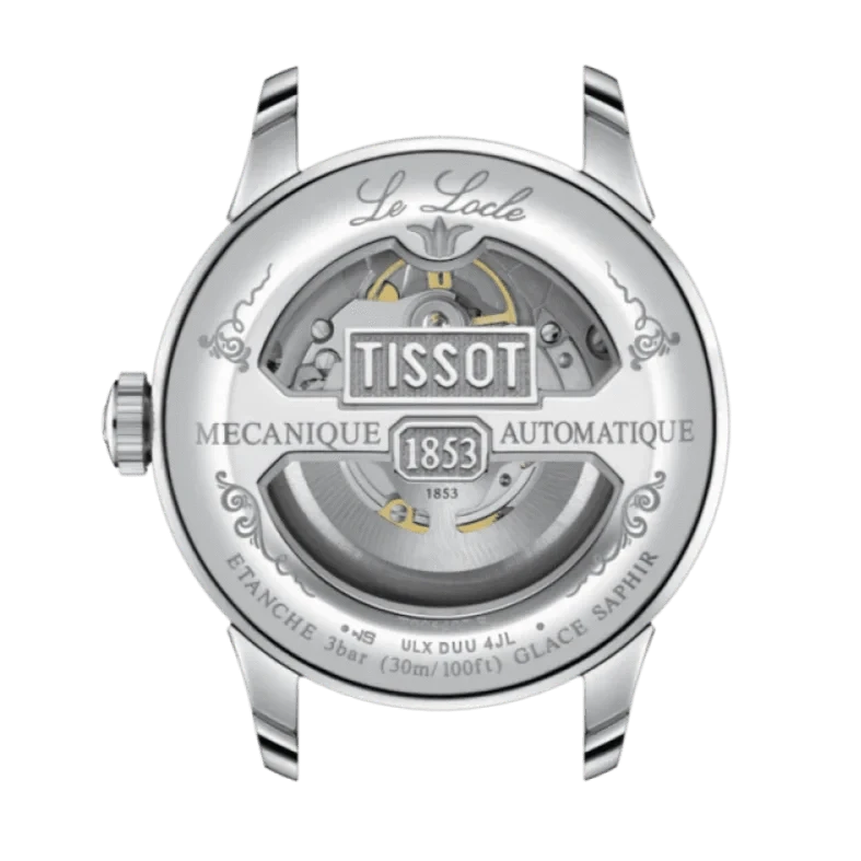 Buy Shop Tissot Le Locle Powermatic 80 Silver Dial Silver Steel Strap Watch for Men - T006.407.11.033.03 USA Online