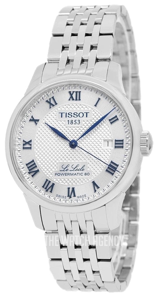 Buy Shop Tissot Le Locle Powermatic 80 Silver Dial Silver Steel Strap Watch for Men - T006.407.11.033.03 USA Online