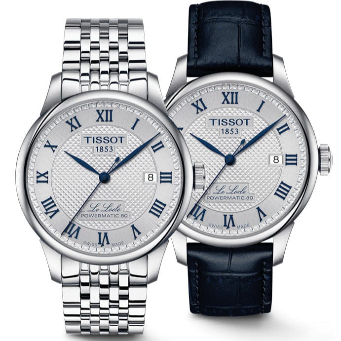Buy Shop Tissot Le Locle Powermatic 80 Silver Dial Silver Steel Strap Watch for Men - T006.407.11.033.03 USA Online