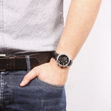 Buy Shop Tissot PR 100 Chronograph Black Dial Black Leather Strap Watch For Men - T101.417.16.051.00 USA Online