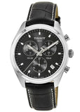 Buy Shop Tissot PR 100 Chronograph Black Dial Black Leather Strap Watch For Men - T101.417.16.051.00 USA Online