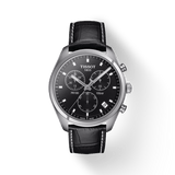Buy Shop Tissot PR 100 Chronograph Black Dial Black Leather Strap Watch For Men - T101.417.16.051.00 USA Online