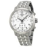Buy Shop Tissot PRC 200 Chronograph White Dial Silver Steel Strap Watch For Men - T055.417.11.017.00 USA Online