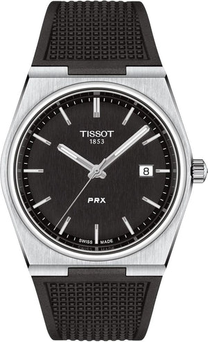 Buy Shop Tissot PRX Black Dial Black Rubber Strap Watch For Men - T137.410.17.051.00 USA Online