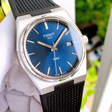 Buy Shop Tissot PRX Blue Dial Black Rubber Strap Watch For Men - T137.410.17.041.00 USA Online