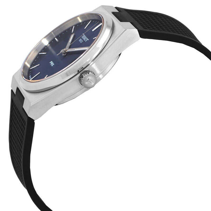 Buy Shop Tissot PRX Blue Dial Black Rubber Strap Watch For Men - T137.410.17.041.00 USA Online