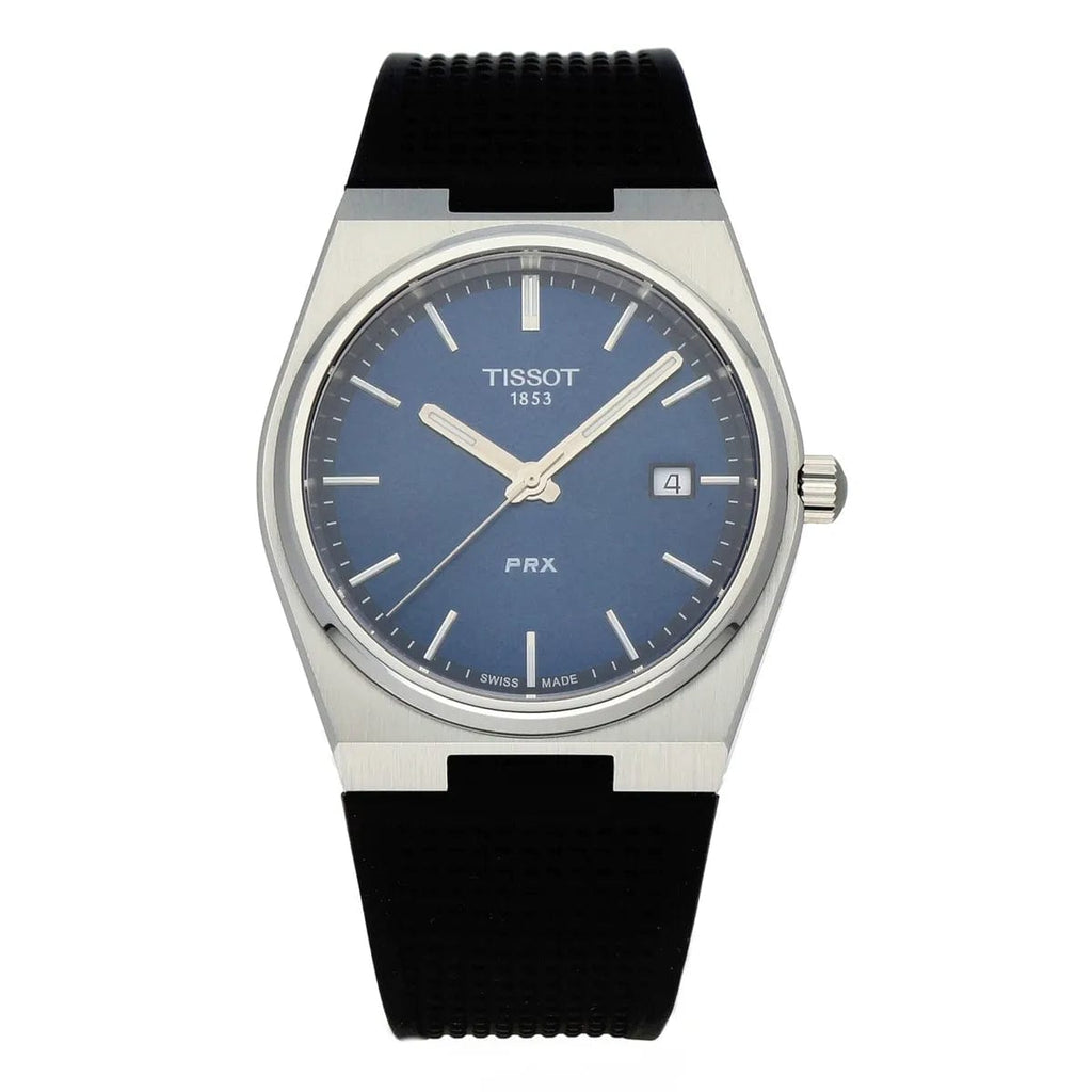 Buy Shop Tissot PRX Blue Dial Black Rubber Strap Watch For Men - T137.410.17.041.00 USA Online